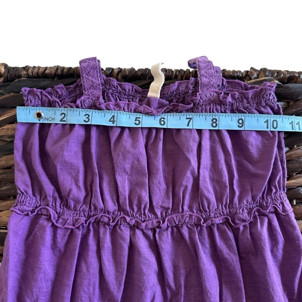 Vintage Old Navy Girls 8 Purple Tiered Long Maxi Dress Crochet Lace Western Boho - Picture 3 of 7
